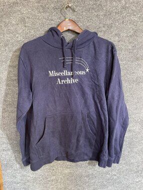 Fanatics Hoodie Mens Large Blue Miscellaneous Archive Graphic Fleece Sweatshirt